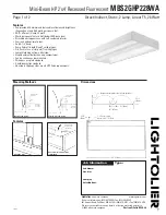 Lightolier MBS2GHP228WA Specification Sheet предпросмотр