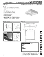 Preview for 1 page of Lightolier MBS2GPW1FT Specification Sheet