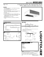 Lightolier MD*COFFER MDCG2BX Specification предпросмотр