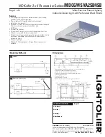 Предварительный просмотр 1 страницы Lightolier Md.Coffer MDCGWSVA2SB4SB Specification