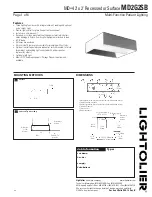 Lightolier MD2G2SB Specification предпросмотр