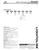 Preview for 4 page of Lightolier MD2G2SB Specification