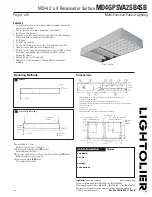 Предварительный просмотр 1 страницы Lightolier MD4GPSVA2SB4SB Specification