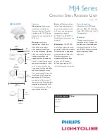 Lightolier MJ4 Series Specification preview