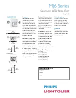 Lightolier MJ6 Series Specification предпросмотр