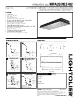 Lightolier MPA2G78LS432 Specifications предпросмотр