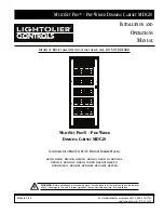 Lightolier MULTISET PRO MDC20 Installation And Operation Manual preview