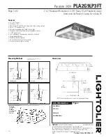 Lightolier Paralyte 2424 PLA2G9LP3FT Specification preview