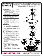 Предварительный просмотр 2 страницы Lightolier PENDALUX PENDANT SERIES Instructions For Installation