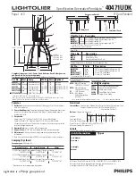 Lightolier Pendalyte 40471UDK Specification предпросмотр