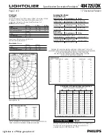 Предварительный просмотр 2 страницы Lightolier Pendalyte 40472UDK Specification