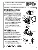 Lightolier PowerArc CANOPY FIXTURE Instructions For Installation preview