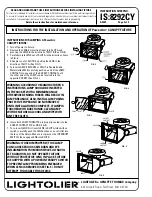 Предварительный просмотр 2 страницы Lightolier PowerArc CANOPY FIXTURE Instructions For Installation