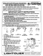 Lightolier POWERSPEC 7218HT series Instructions предпросмотр