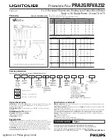 Предварительный просмотр 2 страницы Lightolier Prismalyte Plus PRA1GRFVA232 Specification