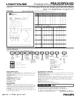 Preview for 2 page of Lightolier PRISMALYTE plus PRA2GRFVA432 Specification