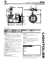 Предварительный просмотр 1 страницы Lightolier ProSpec 26016 Specification