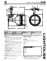 Lightolier ProSpec 26038 Specification предпросмотр