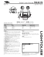 Lightolier ProSpec PA1A1175 Specification preview