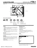 Preview for 1 page of Lightolier PTS6-1 Specification Sheet