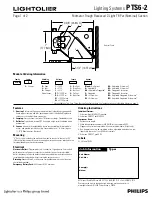 Предварительный просмотр 1 страницы Lightolier PTS6-2 Specification Sheet