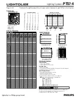 Предварительный просмотр 2 страницы Lightolier PTS7-4 Specifications