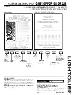 Предварительный просмотр 2 страницы Lightolier QHE1GPFOP128 Specification