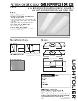 Lightolier QHE2GPFOP228 Specification preview