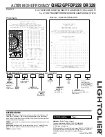 Preview for 2 page of Lightolier QHE2GPFOP228 Specification