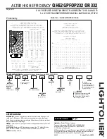 Preview for 2 page of Lightolier QHE2GPFOP232 Specification