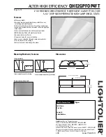 Lightolier QHE2GPFOP4FT Specification предпросмотр