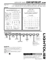 Предварительный просмотр 2 страницы Lightolier QVH1GPFOS2FT Specification