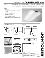 Preview for 1 page of Lightolier QVH2GPFOS4FT Specification