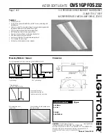 Lightolier QVS1GPFOS232 Specification предпросмотр