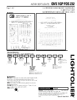 Preview for 2 page of Lightolier QVS1GPFOS232 Specification