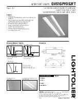 Lightolier QVS1GPFOS2FT Specification предпросмотр