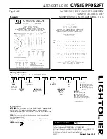 Предварительный просмотр 2 страницы Lightolier QVS1GPFOS2FT Specification