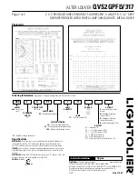 Предварительный просмотр 2 страницы Lightolier QVS2GPFLV317 Specification