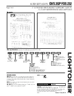 Preview for 2 page of Lightolier QVS2GPFOS232 Specification