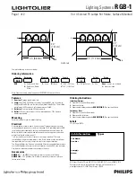 Lightolier RGB-1 Specification предпросмотр