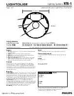 Lightolier RT6-1 Specifications предпросмотр