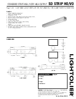 Lightolier SD STRIP HO-VO Manual предпросмотр