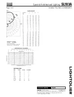 Предварительный просмотр 2 страницы Lightolier SL103A Specification