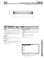 Предварительный просмотр 1 страницы Lightolier SL203A Specification