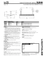 Предварительный просмотр 1 страницы Lightolier SL204A Specification