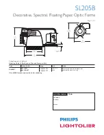 Предварительный просмотр 1 страницы Lightolier SL205B Specification