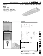 Lightolier SLB1SFSVA232 Specification предпросмотр