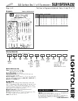 Предварительный просмотр 2 страницы Lightolier SLB1SFSVA232 Specification