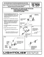 Preview for 1 page of Lightolier SLOPED CEILING ADAPTER Instructions For Maintenance Reference