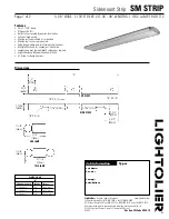 Предварительный просмотр 1 страницы Lightolier SM STRIP Specification